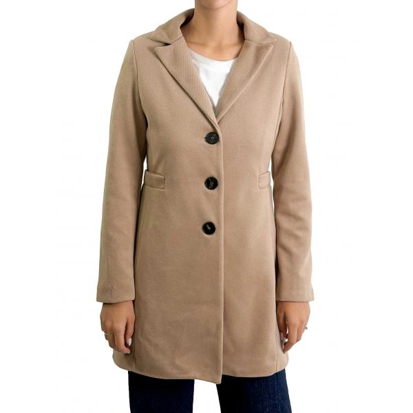 Cappotto tre bottoni tinta unita